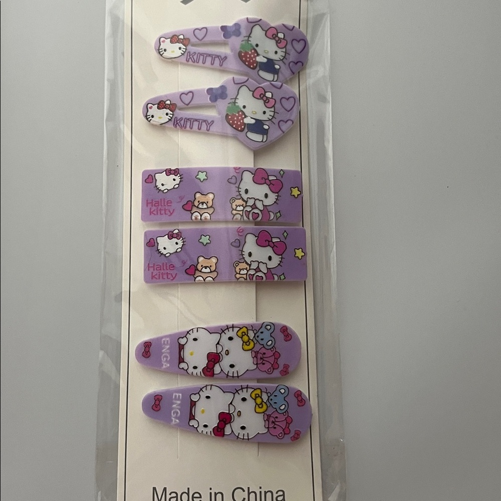 Hello Kitty Pastel Hair Clip Set - Picture 4 of 4